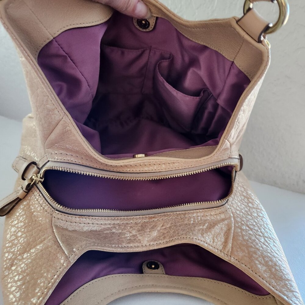 Euc Coach Madison Gold Metallic Hobo Shoulder Bag - Picture 11 of 12